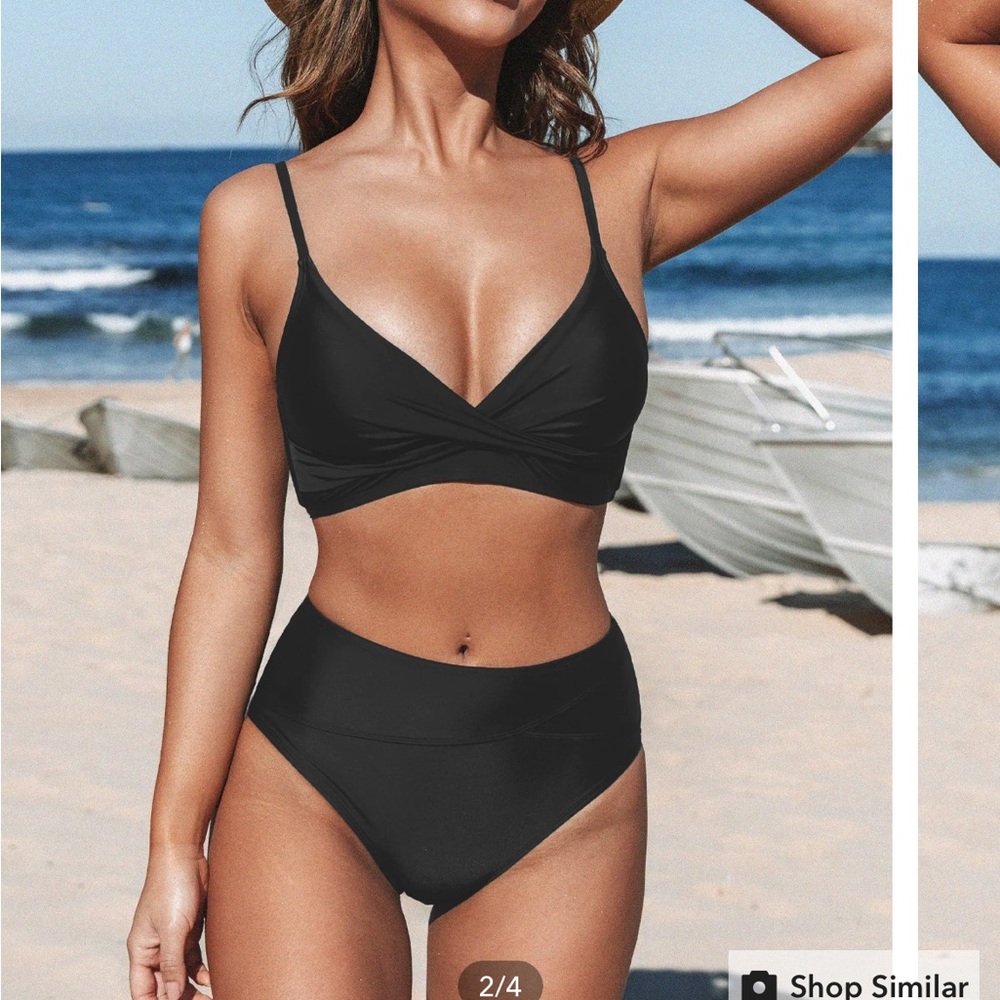 Black XL high waisted bathing suit
